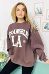 156409 Oversize Baskili Sardonlu Sweatshirt